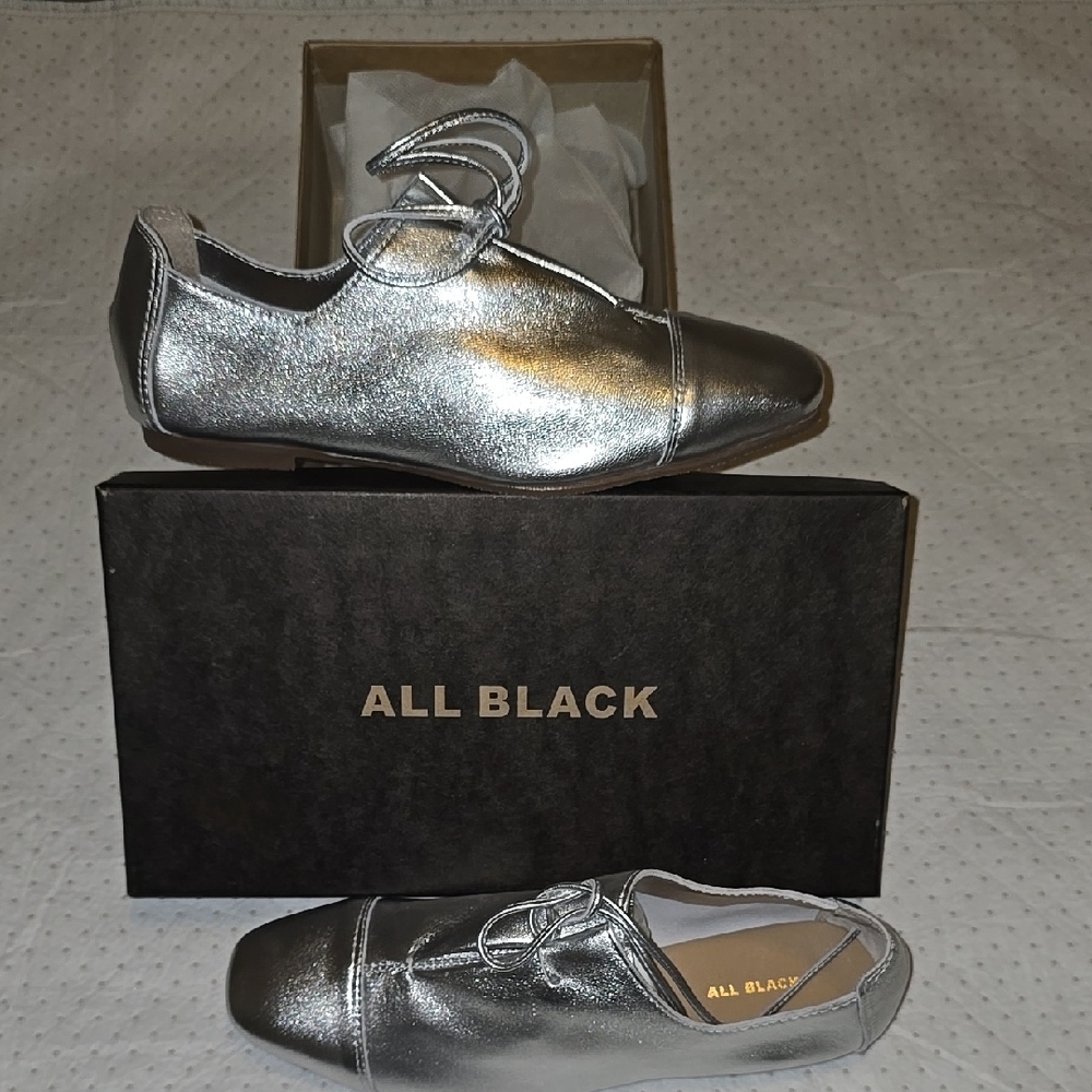 Black Women's Silver Shoes